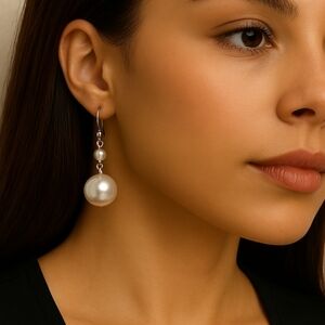 Stylished Silver Beaded Drop Dangle Earrings - Women's Fashion Jewelry